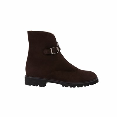 Bottines Brunate Lambskin Doublée Classiche Femme Marron | 345-DSEPAF