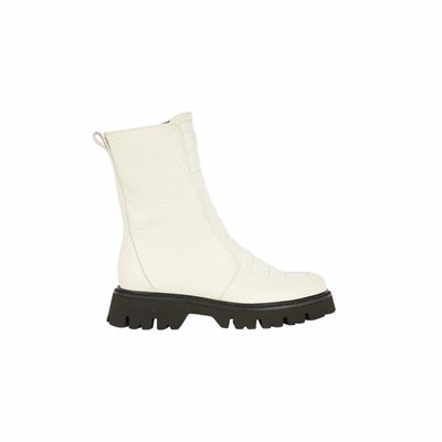 Bottines Brunate Matelassé Femme Blanche | 237-JWQAMZ