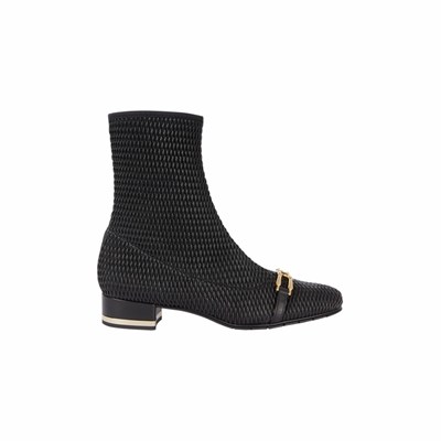 Bottines Brunate Stretch Materiel Femme Noir | 789-KQAMBH