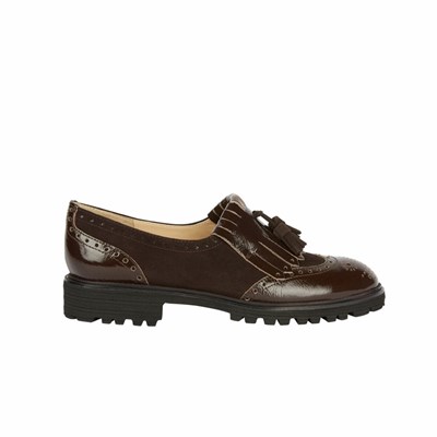 Chaussures Plates Brunate Golf Style Chaussons Femme Marron | 587-DXWPYI