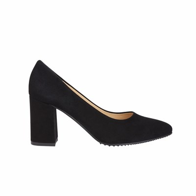 Escarpins Brunate Stacked Heel Femme Noir | 964-ZGIWJC