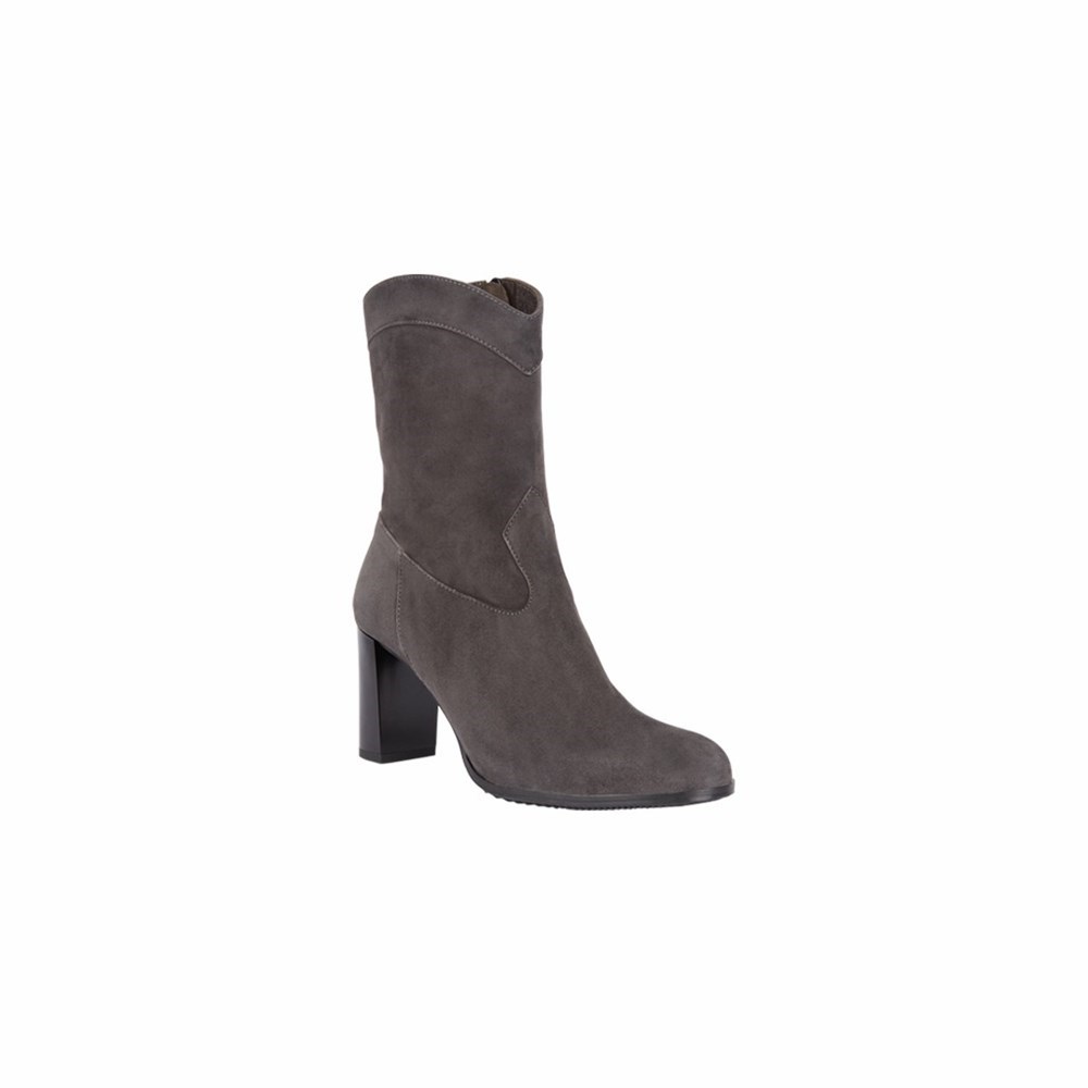 Bottines Brunate Larges Shaft Femme Grise | 653-CHVPMZ