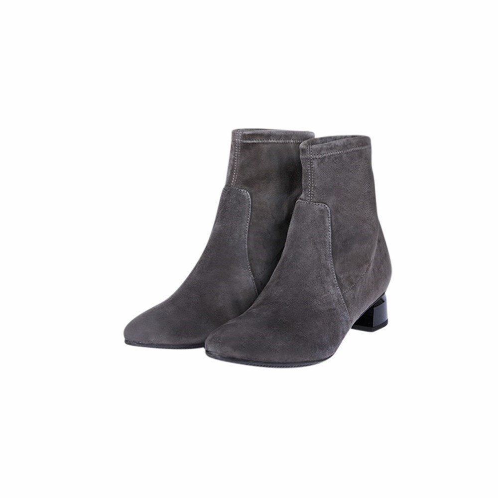 Bottines Brunate Pointy Stretch Bootie Femme Grise | 670-FYMUWP