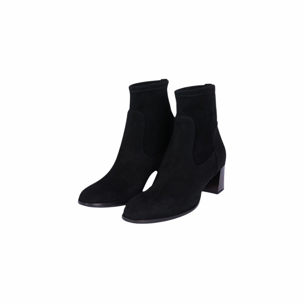 Bottines Brunate Round Stretch Bootie Femme Noir | 026-MYIWCT