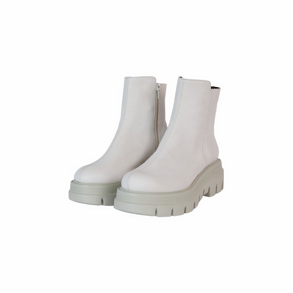 Bottines Brunate Vélo Boot Femme Blanche | 237-BZEDOS