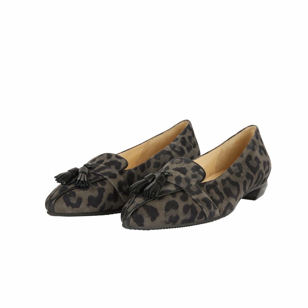 Chaussures Plates Brunate Chaussons Femme Leopard | 256-BLPHXN