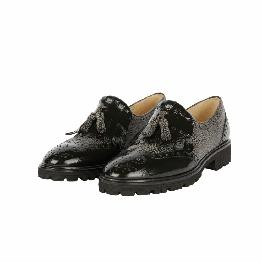 Chaussures Plates Brunate Golf Style Chaussons Femme Noir | 764-DSXEVW