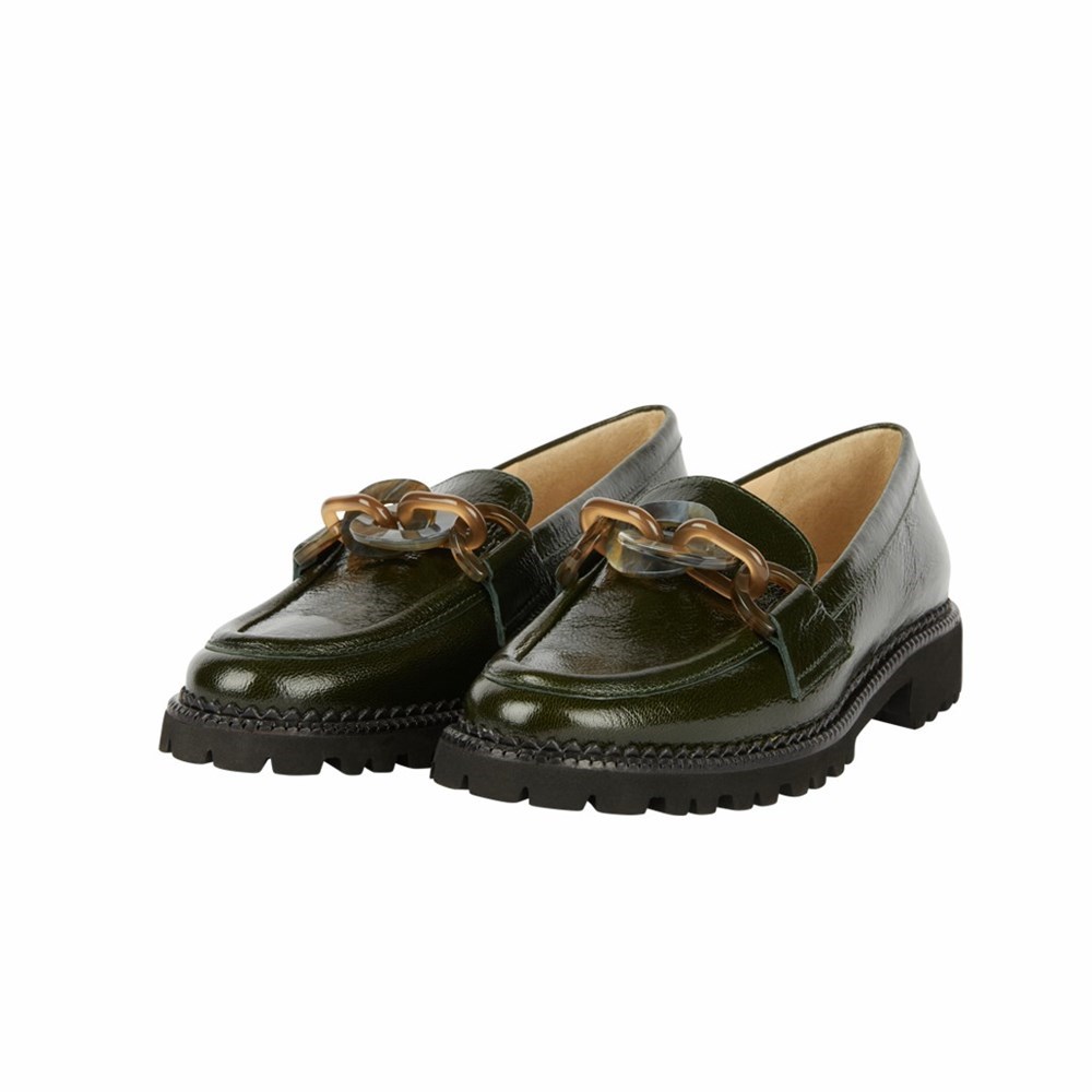 Chaussures Plates Brunate Loafer With Accessory Femme Vert | 645-YHVTGQ