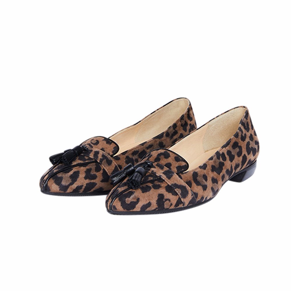 Chaussures Plates Brunate Plates Femme Leopard | 408-IFNAKS