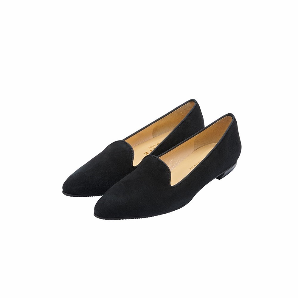 Chaussures Plates Brunate Pointy Chaussons Style Plates Femme Noir | 201-IOGUMY