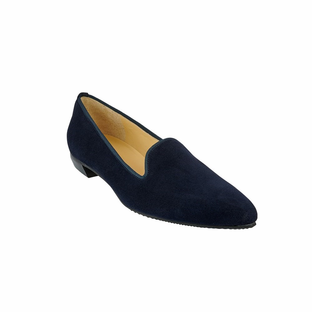 Chaussures Plates Brunate Pointy Chaussons Style Plates Femme Bleu | 743-JDXOQW