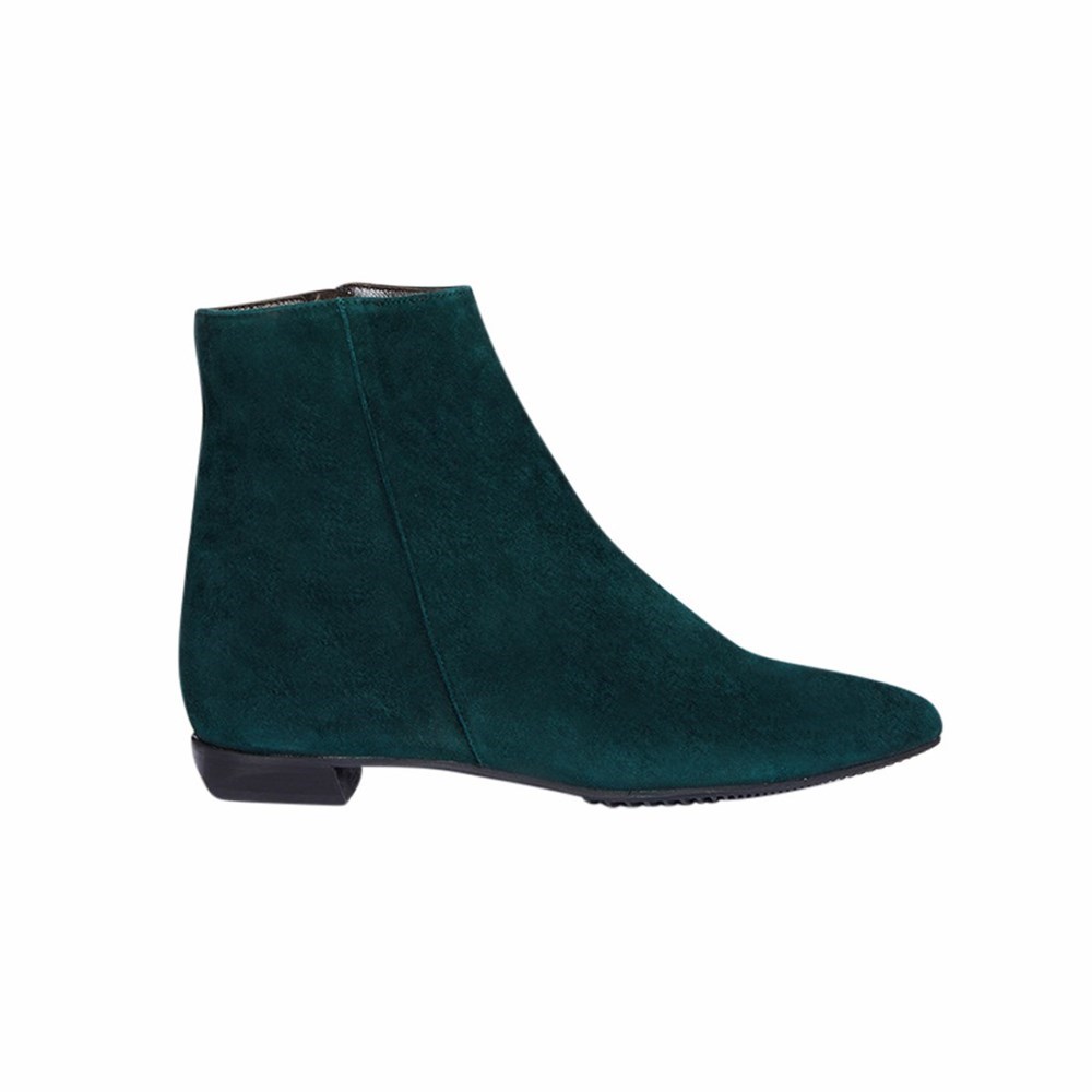 Chaussures Plates Brunate Pointy Femme Vert | 940-NWAVFG