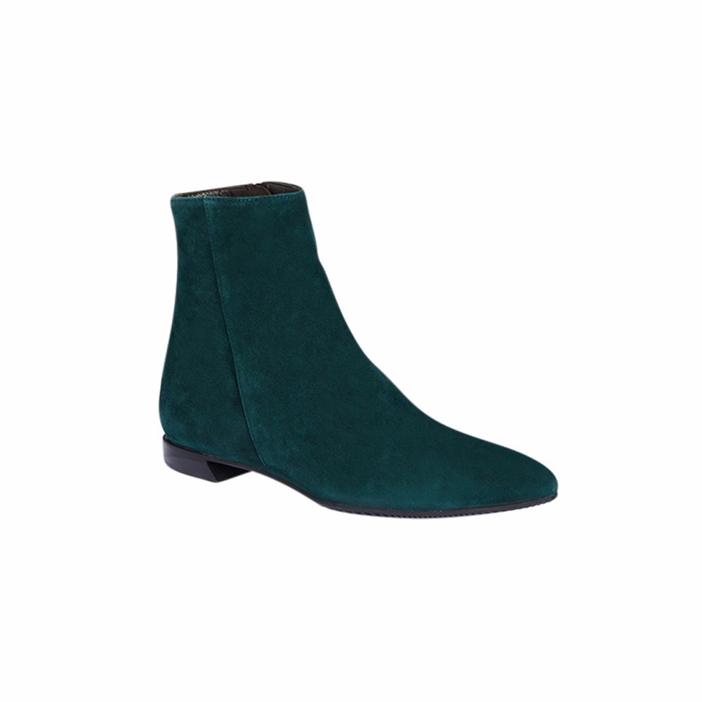 Chaussures Plates Brunate Pointy Femme Vert | 940-NWAVFG