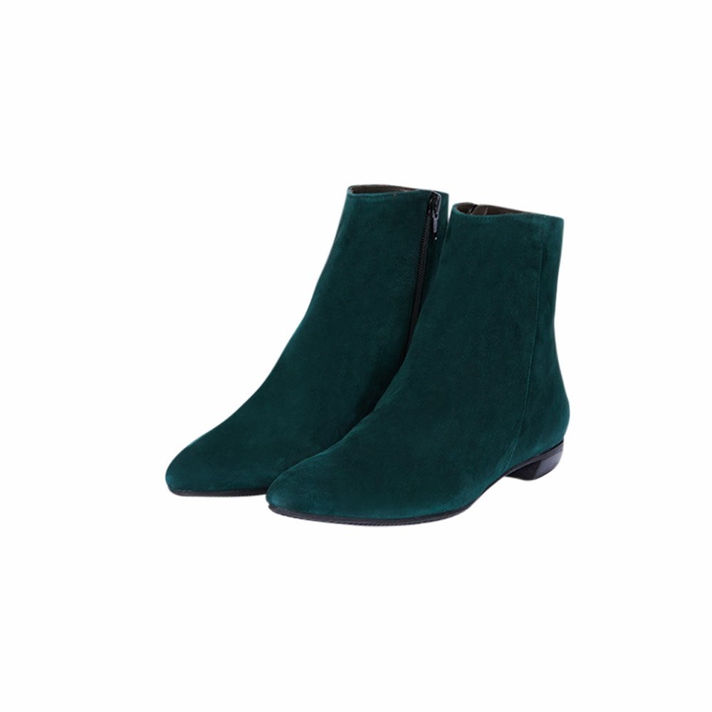 Chaussures Plates Brunate Pointy Femme Vert | 940-NWAVFG