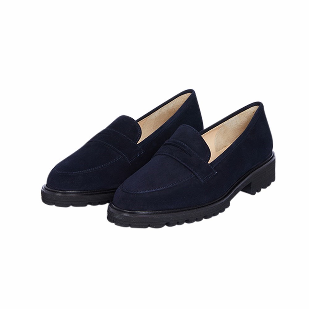 Chaussures Plates Brunate Sport Extra Light Loafer Femme Bleu | 698-HUANLR