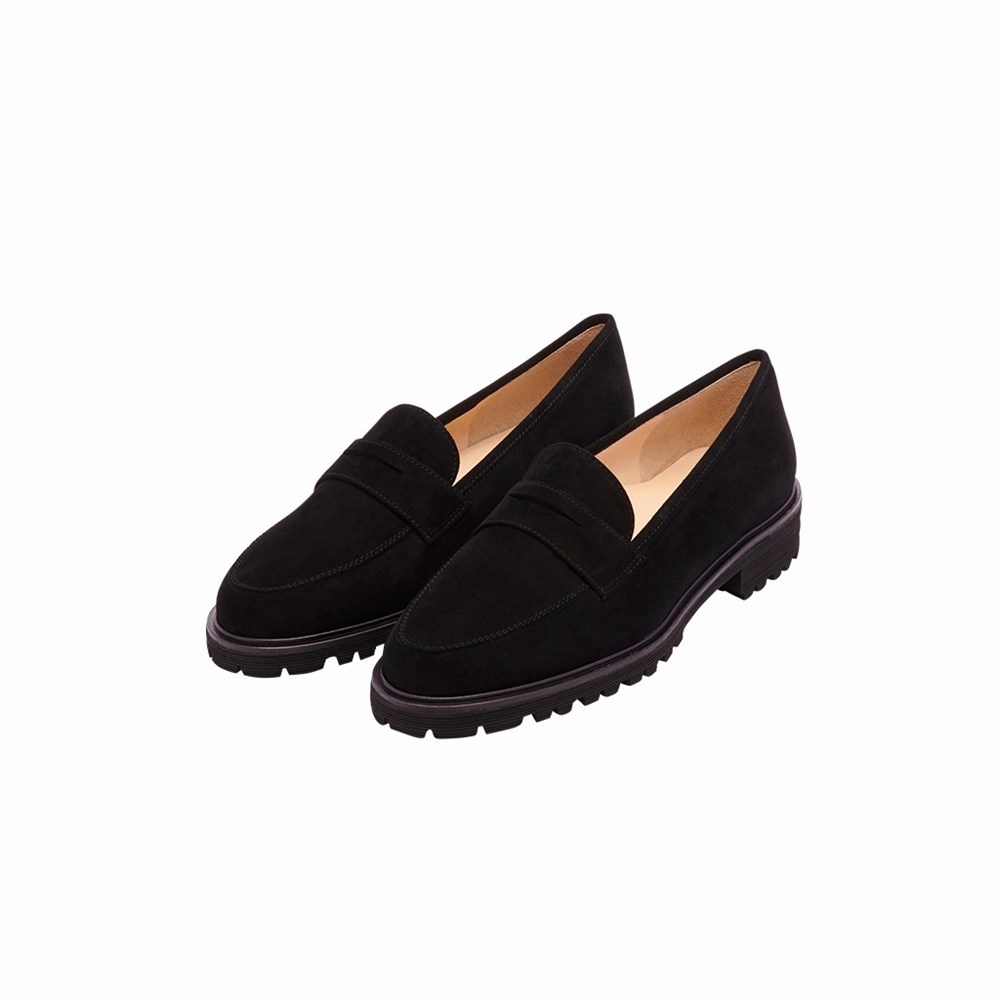 Chaussures Plates Brunate Sport Extralight Loafer Femme Noir | 658-YSVRFH