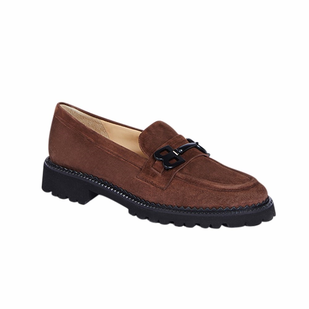 Chaussures Plates Brunate Sport Loafer Femme Marron | 956-NGYXKO