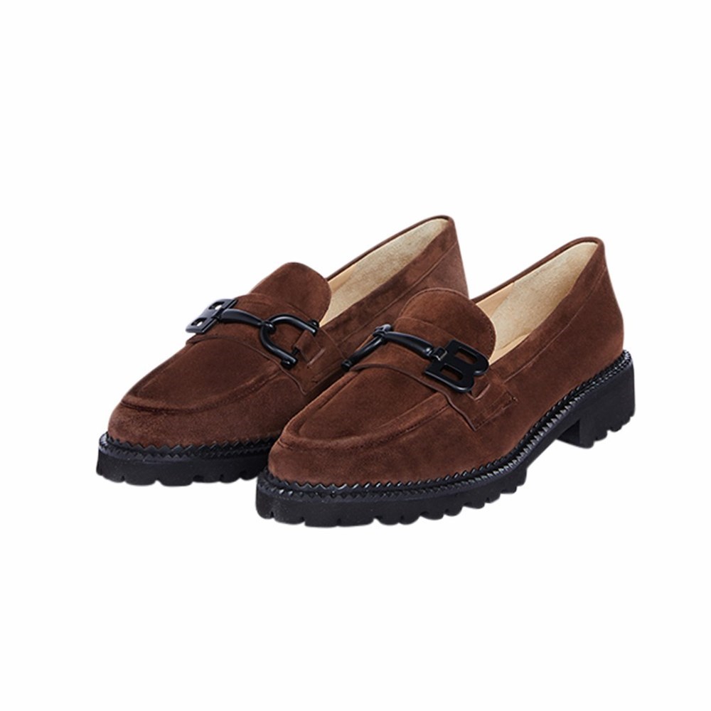 Chaussures Plates Brunate Sport Loafer Femme Marron | 956-NGYXKO