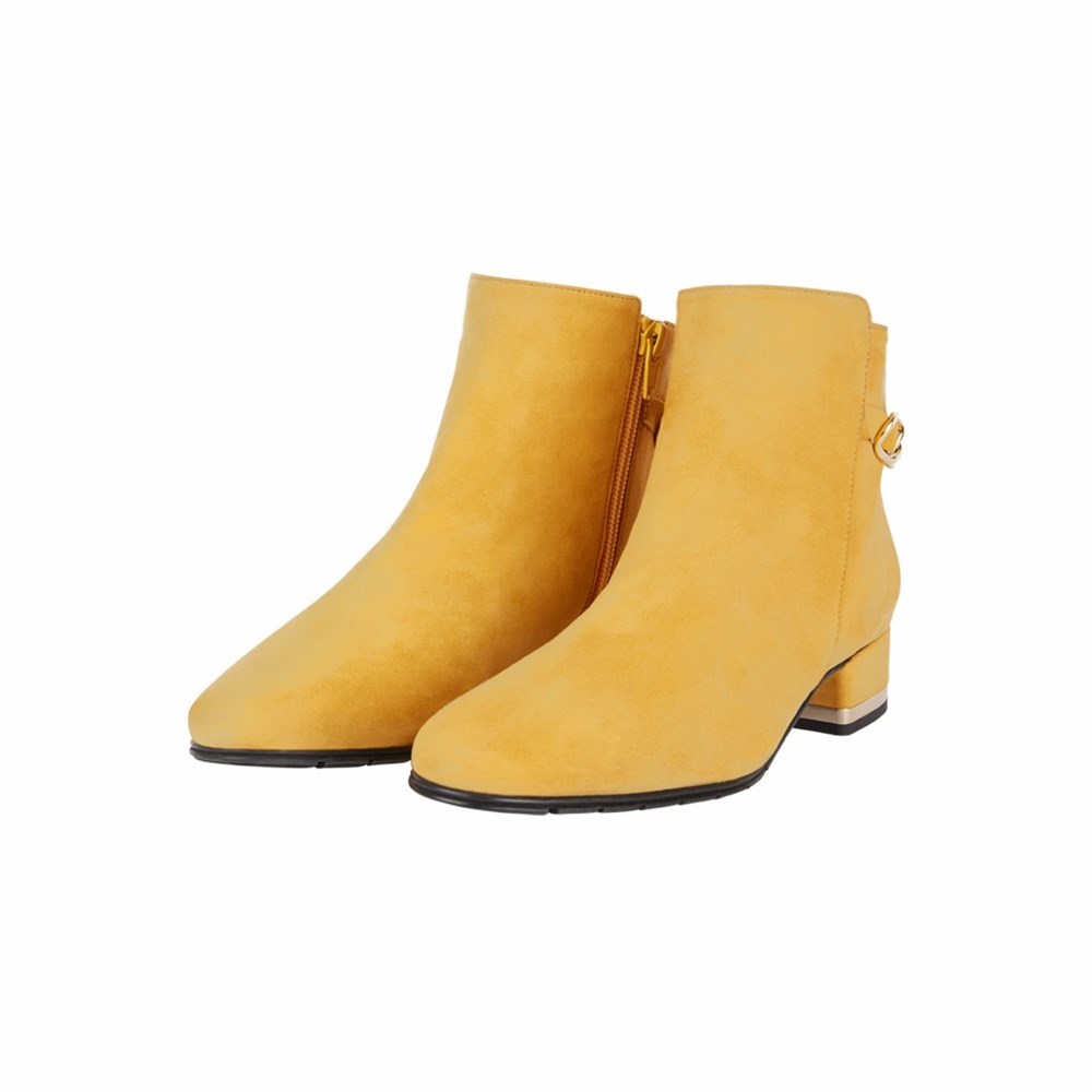 Escarpins Brunate Corta Boot Femme Jaune | 182-FYSJEC