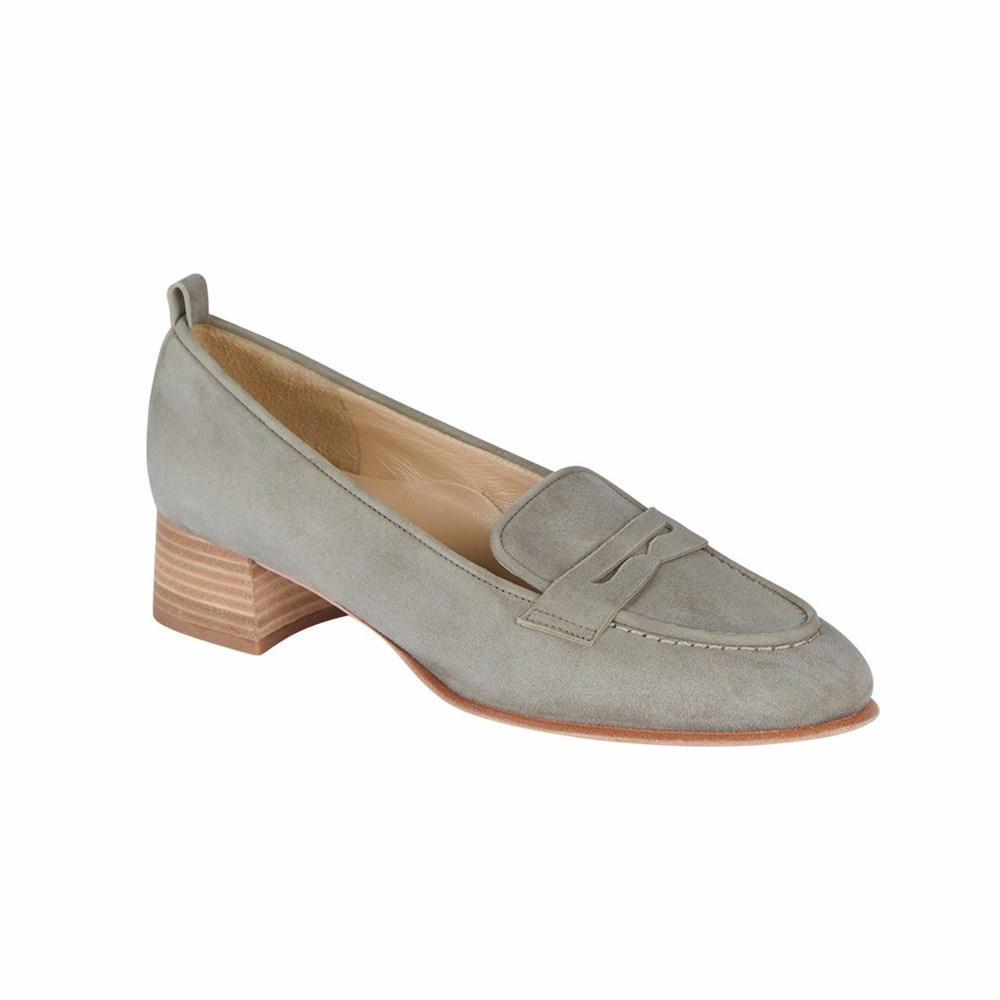 Escarpins Brunate Loafer With A Sport Heel Femme Grise | 795-CBMTHZ