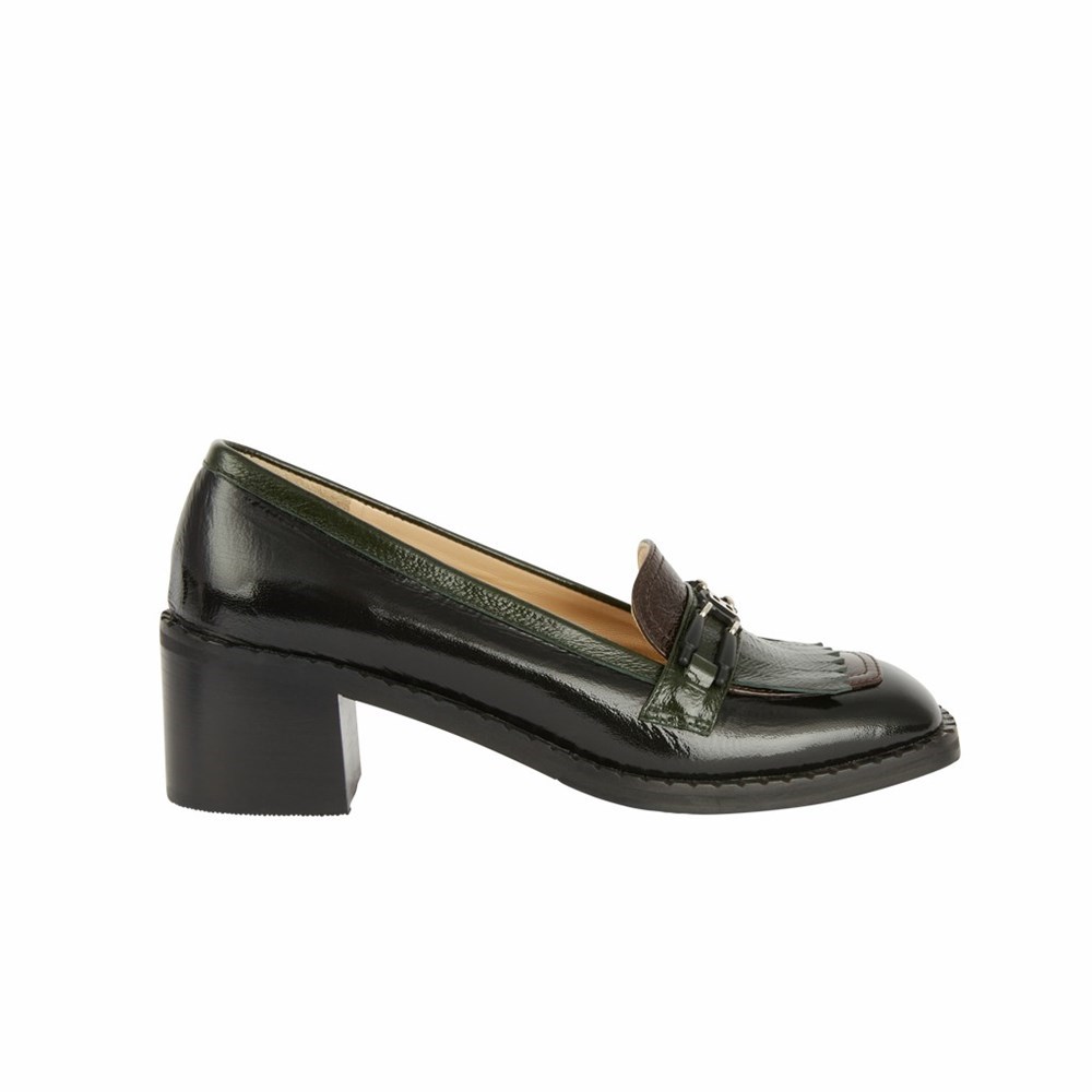 Escarpins Brunate Squared Loafer On A Heel Femme Noir | 693-EWLKNS